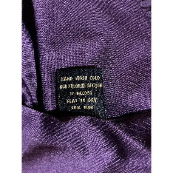 Essentials by ABS Aubergine Dress Ruffle and Bead Detail on Neckline - Picture 6 of 7